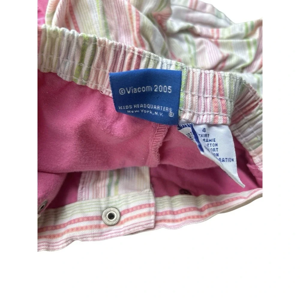 Y2K Nickelodeon Dora the Explorer Pink Floral Skirt Ruffle 4T Kids‎ Girls 2005